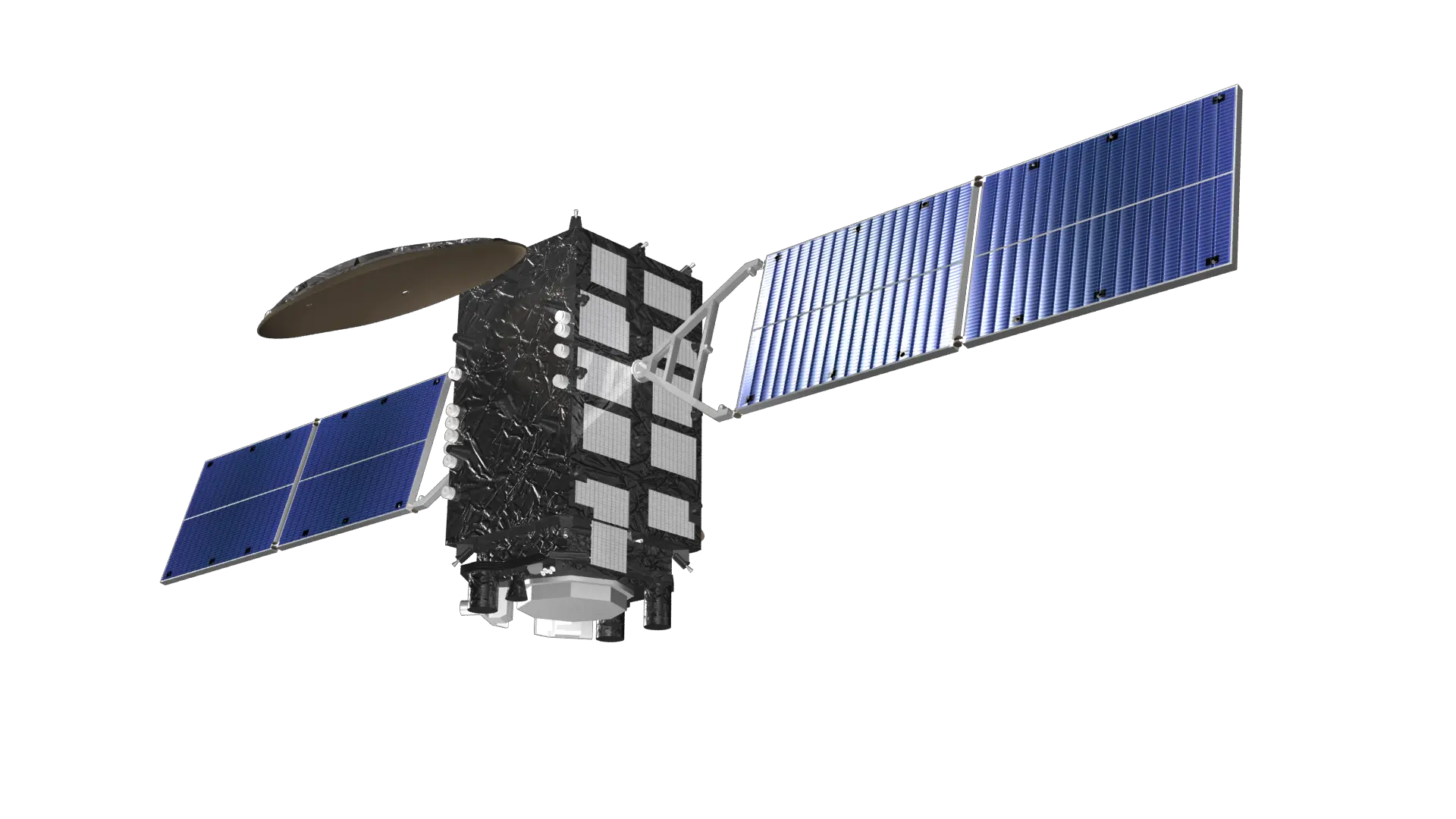 Qzs Type 3 With No Background Geostationary Satellite Solar Array Png Satellite Transparent Background
