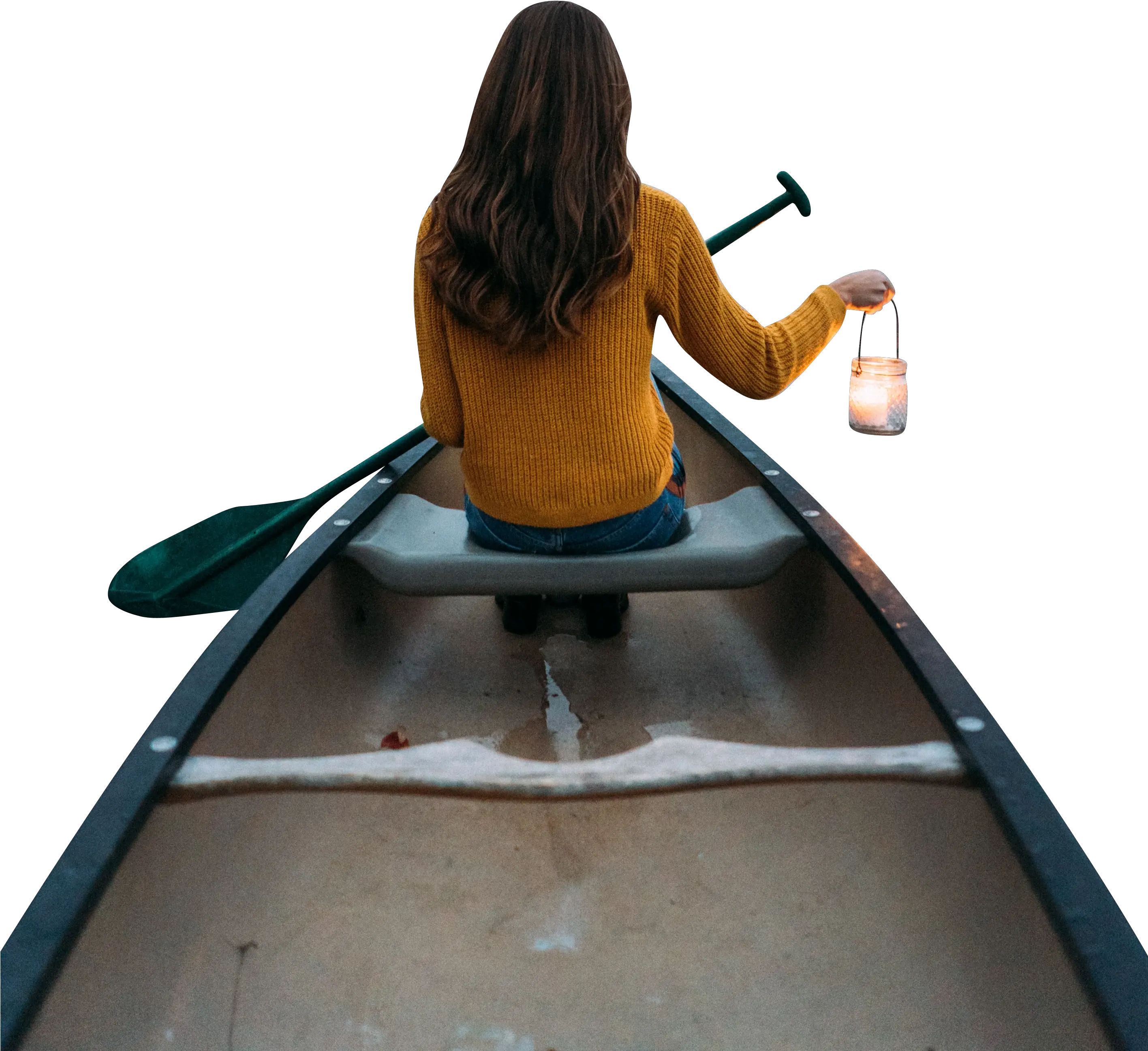 Girl Sitting Row Boat Png Boat Png