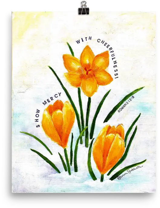 Art Print Show Mercy Crocus 8x10 U2014 Sharon Sudduth Studio Tulip Png Mercy Png