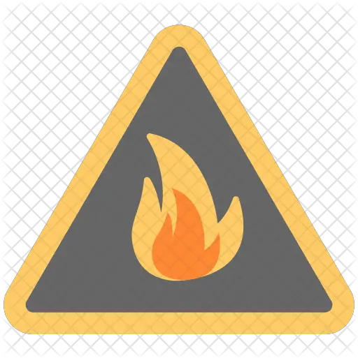 Fire Hazard Sign Icon Of Flat Style Danger Fire Sign Png Hazard Logo