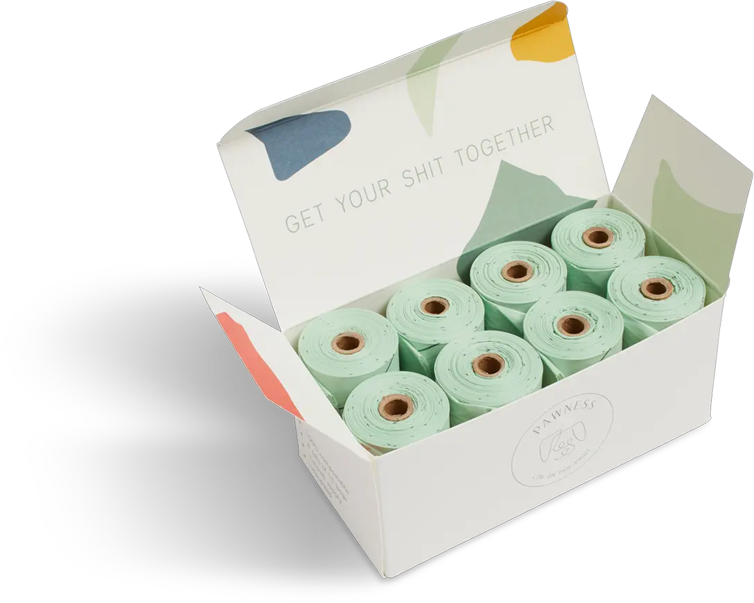 100 Compostable Poop Bags Cardboard Packaging Png Shit Transparent