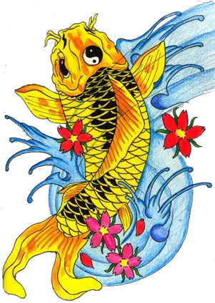 Koi Fish Tattoo Transparent Png Cartoon Koi Fish Png