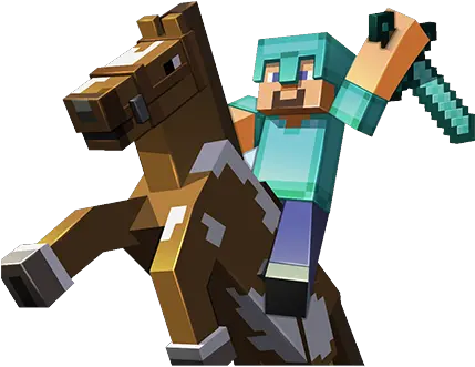 Png Background Minecraft Steve On Horse Minecraft Logo Transparent Background