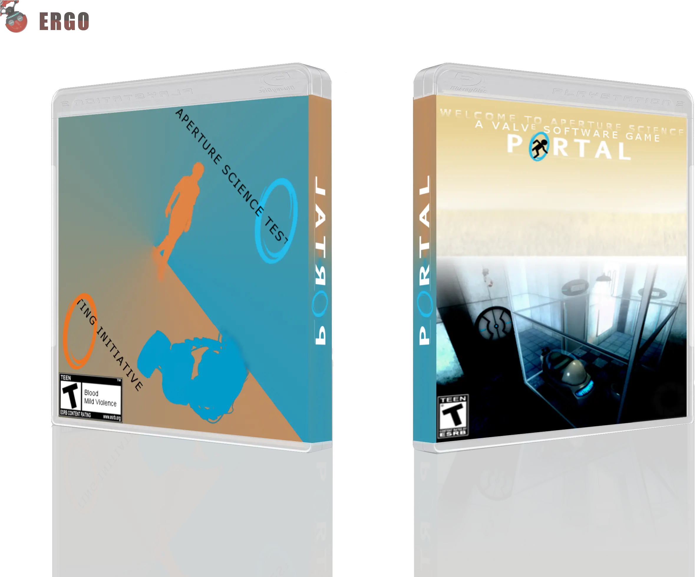 Portal Playstation 3 Box Art Cover By Ergo Horizontal Png Aperture Science Logo