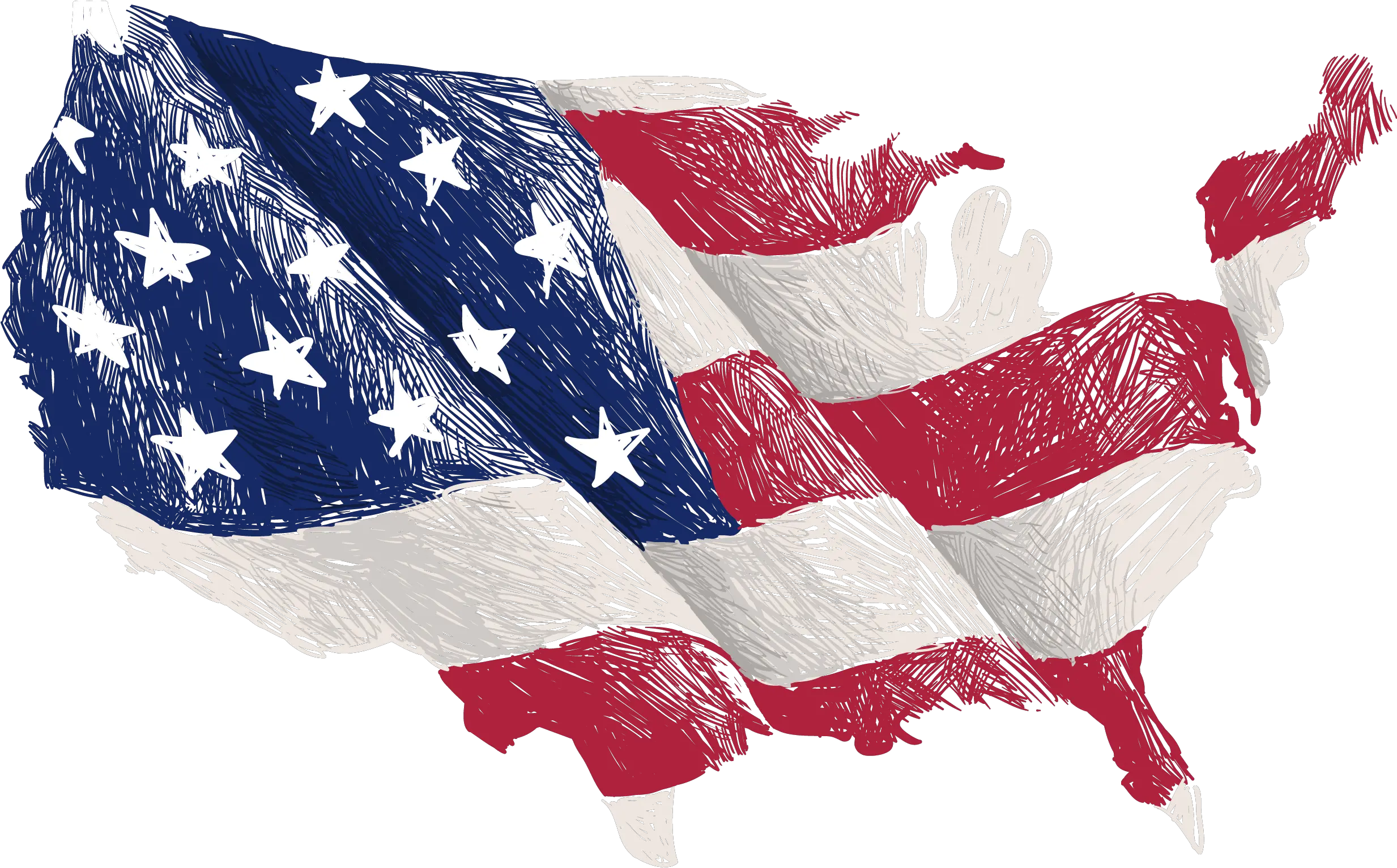 Vector Hand Painted American Flag Map Of America Flag Vector Png American Flag Png Free png