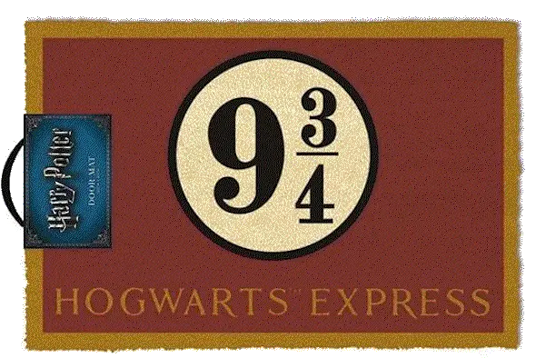 Harry Potter Hogwarts Express Doormat Hogwarts 9 3 4 Sign Png Harry Potter Logo Png