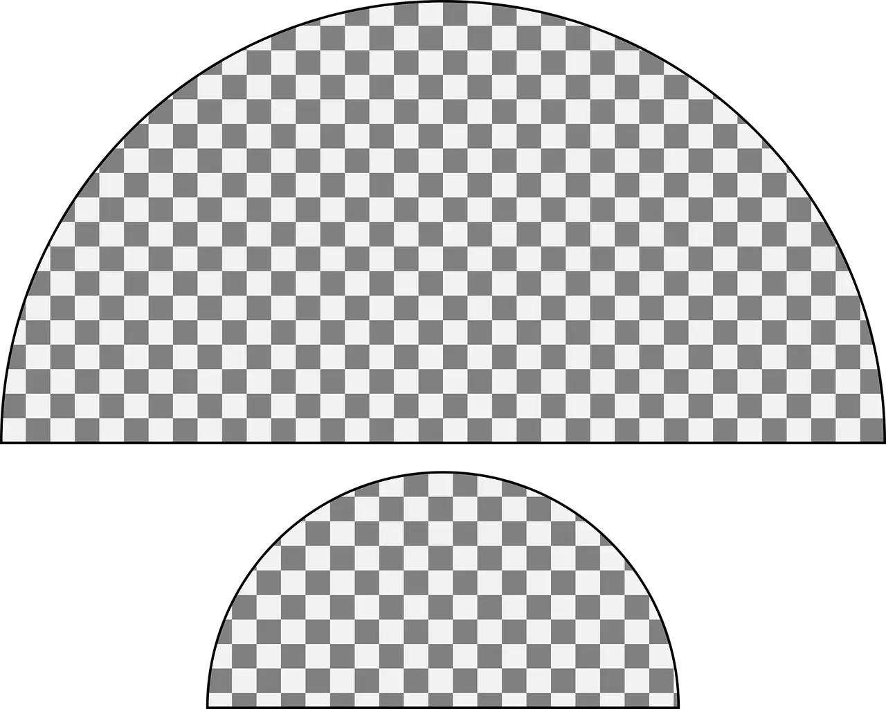 Semicircle Half Circle Checkers Png Semi Circle Png