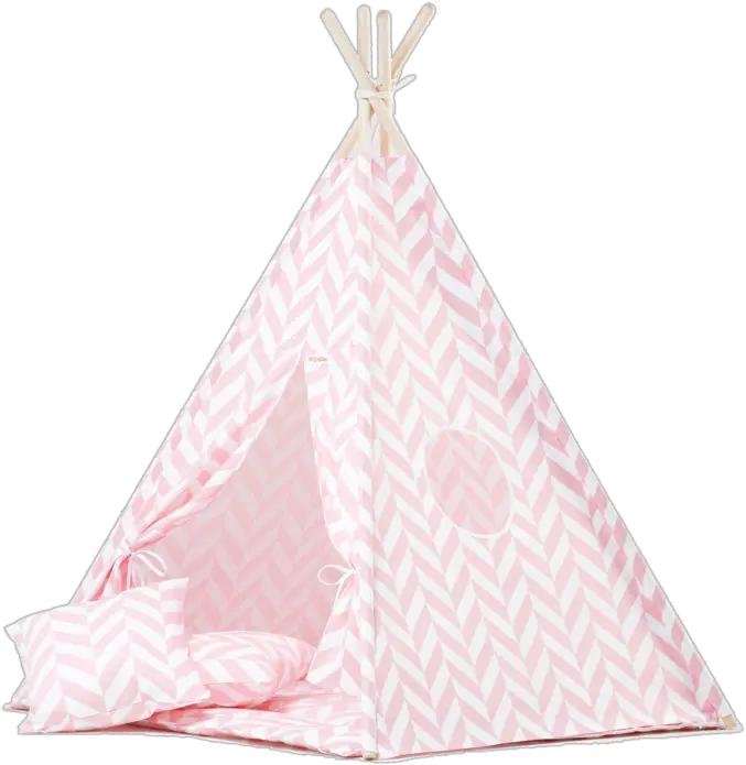 Pink Herringbone Teepee Set Kids Tent Tent Png Teepee Png