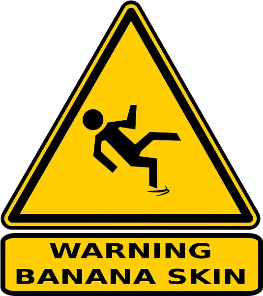 Banana Skin Hazard Warning Sign Transparent Png Stickpng Warning Banana Skin Png Warning Icon Transparent