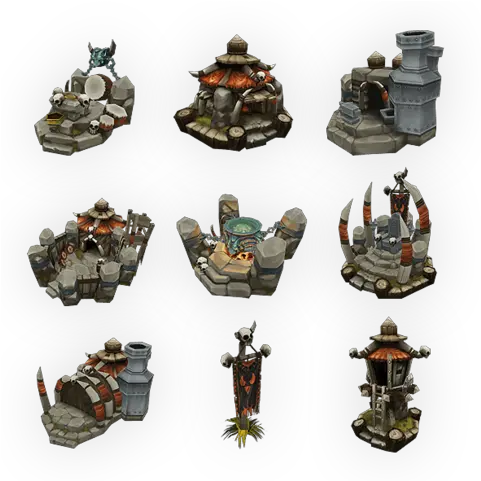 Low Poly 3d Buildings Hand Painted Textures Texture Casquette Camo Chasse Koep Png Orc Icon