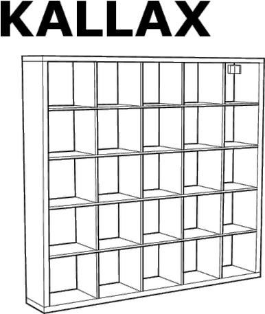 Download Kallax Dowel Pins Kallax Ikea Full Size Png Ikea Expedit Ikea Png