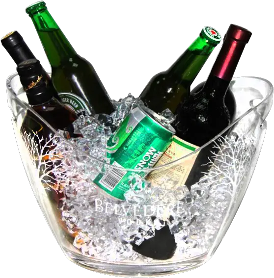 Plastic Ice Bucket Beer Wine Bottle Png Beer Bucket Png