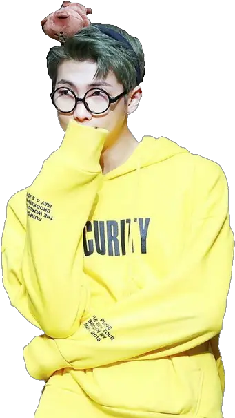 Download Bts Image Transparent Bts Namjoon Png Png Image Namjoon Wearing An Oversized Hoodie Namjoon Png