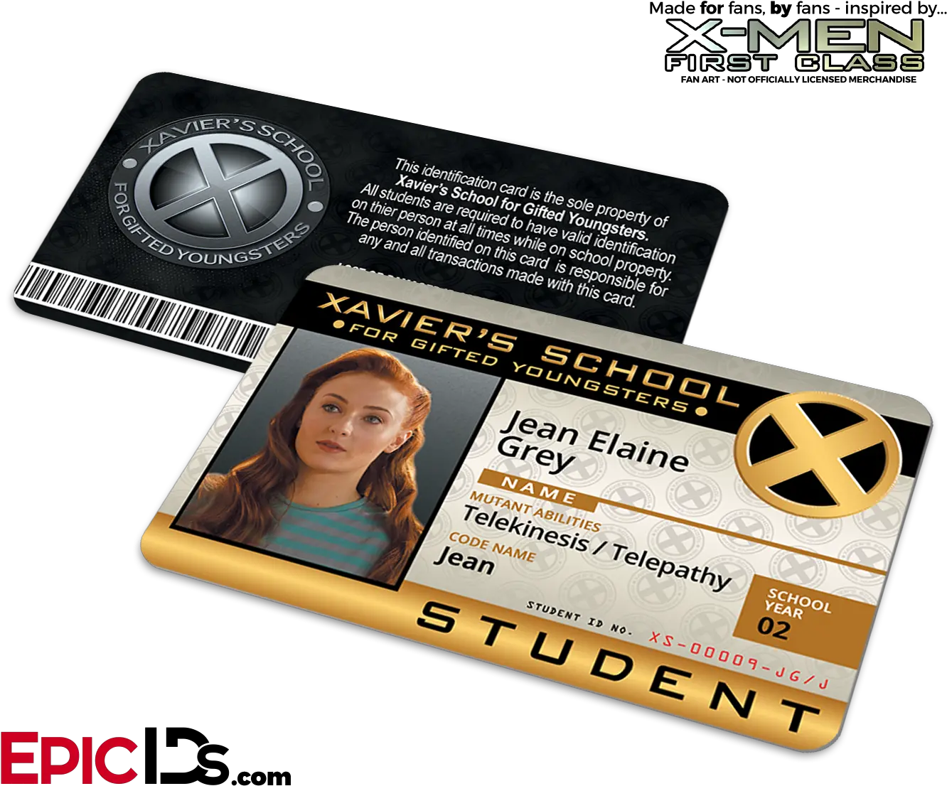 Student Id Card X Men Id Card Png Jean Grey Png