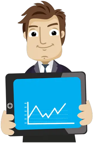 Businessman Cartoon Showing Graph Tab Transparent Png Video Ad Gigs On Fiverr Tab Png