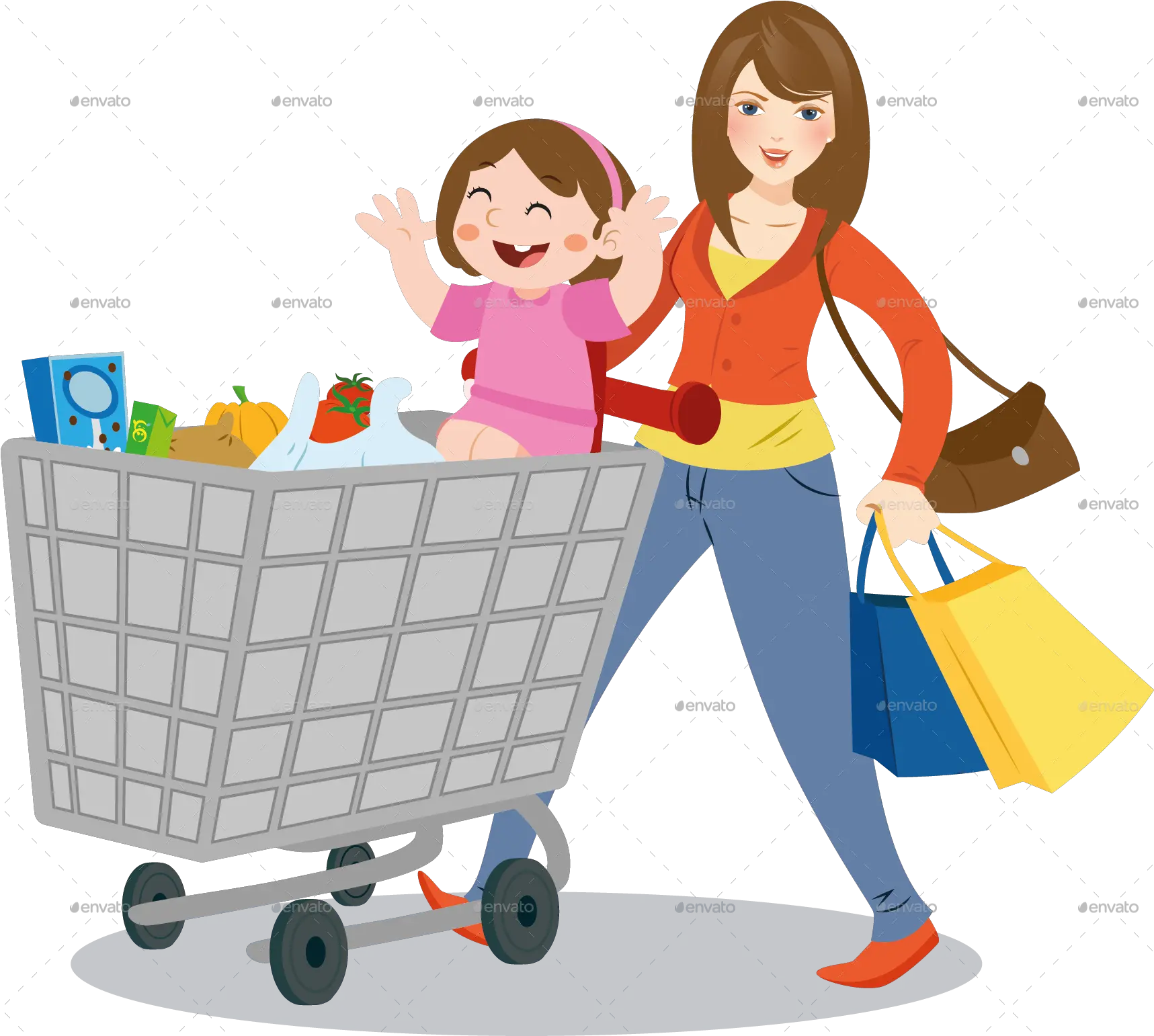 Download Mom Grocery Shopping Clipart Grocery Store Shopping Clipart Png Mom Png