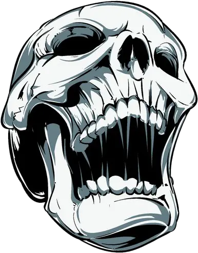 Download Screaming Skull Free Png Hq Clipart Skull Screaming Png Dinosaur Skull Png