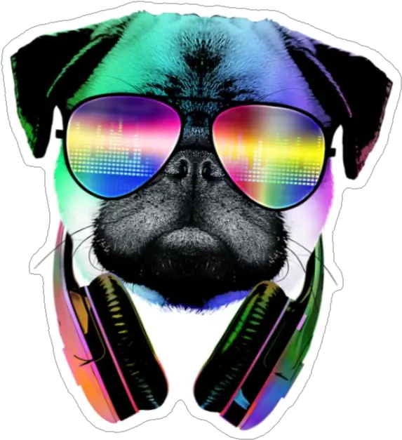 Download Free Png Hd Cool Doggy Dog Chilling Dj Pug Cool Dog Pug Transparent Background