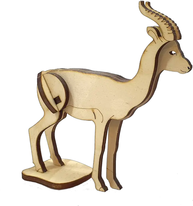 Gazelle Dorcas Diy 3d Wooden Puzzle Touchwoodesign Animal Figure Png Gazelle Icon