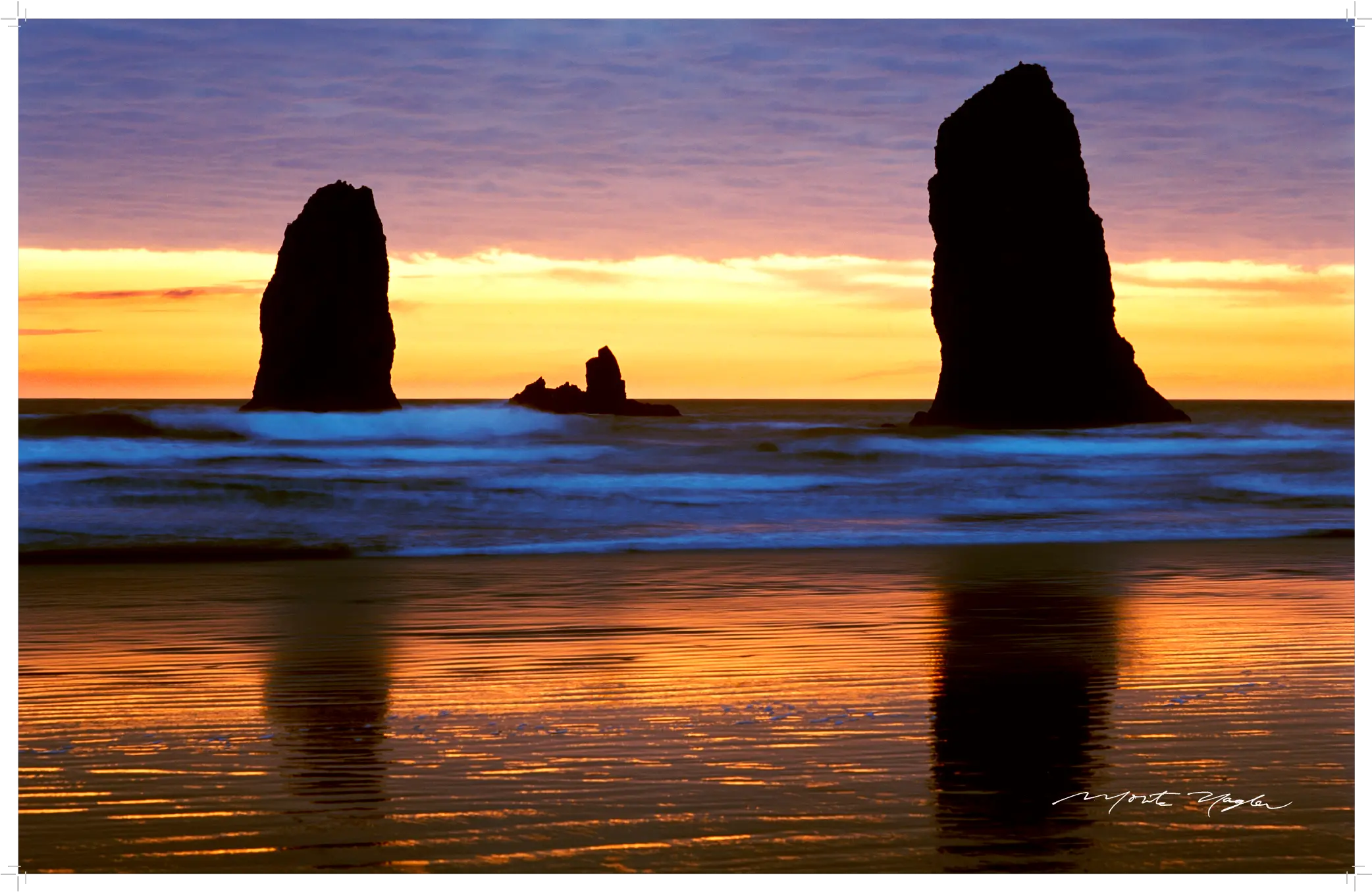 Haystack Rock Beach Shore Sunrise Sunset Beach Sunset Png Haystack Rock Sunrise Transparent Background