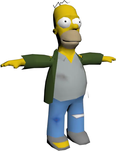 Pc Computer The Simpsons Hit U0026 Run Homer Scuzzy T Pose Maggie Simpson Png Homer Png