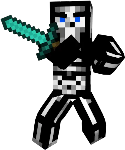 Download Hd Free 3d Minecraft Animations Minecraft Minecraft Character With Sword Png Transparent Animations