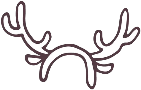 Reindeer Antler Costume Hand Drawn Icon Chifres De Rena Desenho Png Antler Png