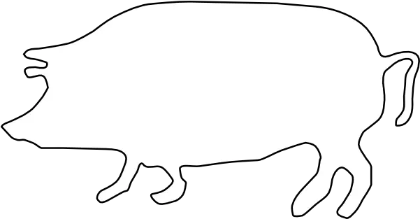 White Pig Silhouette Png Clip Art Pig Silhouette Png