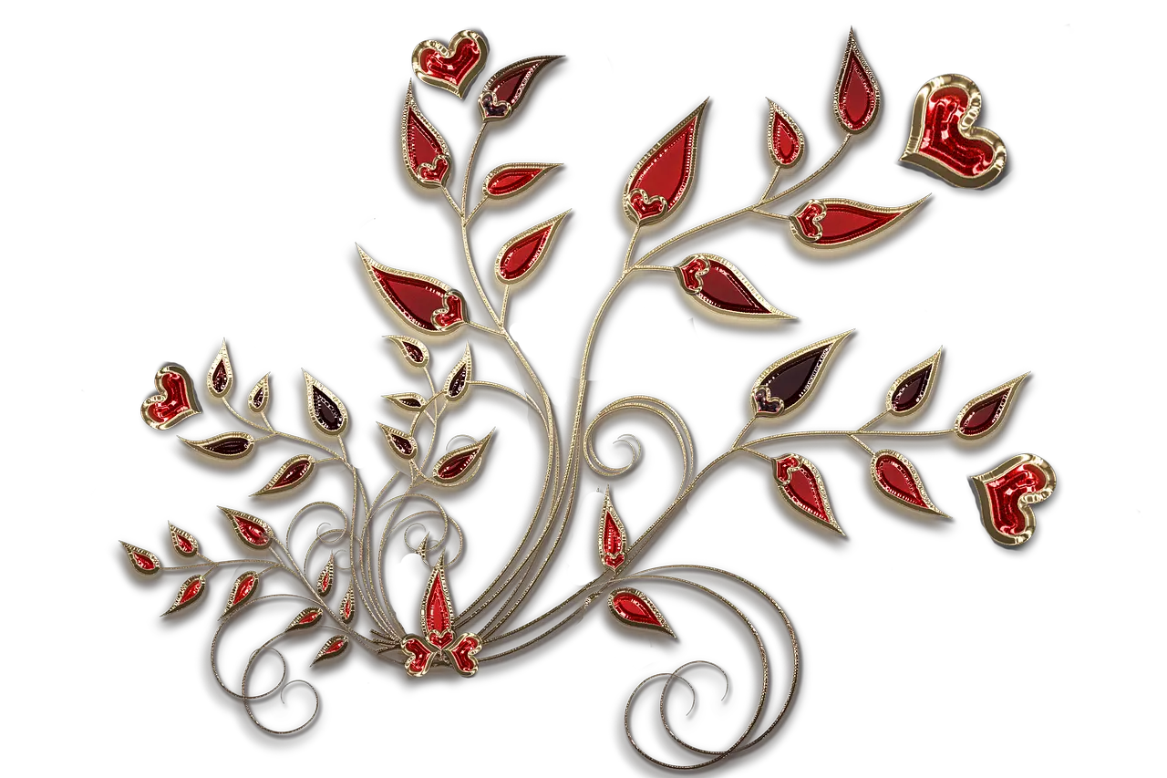 Jewelry Transparent Background Red And Gold Flowers Transparent Background Png Transparent Background Free png