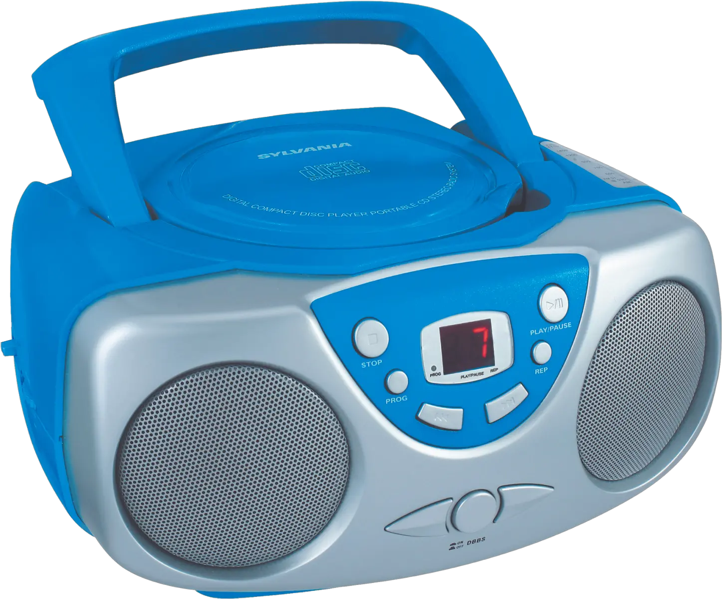 Sylvania Srcd243m Portable Cd Boom Box With Amfm Radio Blue Walmartcom Portable Png Boom Box Icon