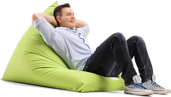 Man Laying Armchair Png Image People Sitting On Bean Bag Png Relax Png