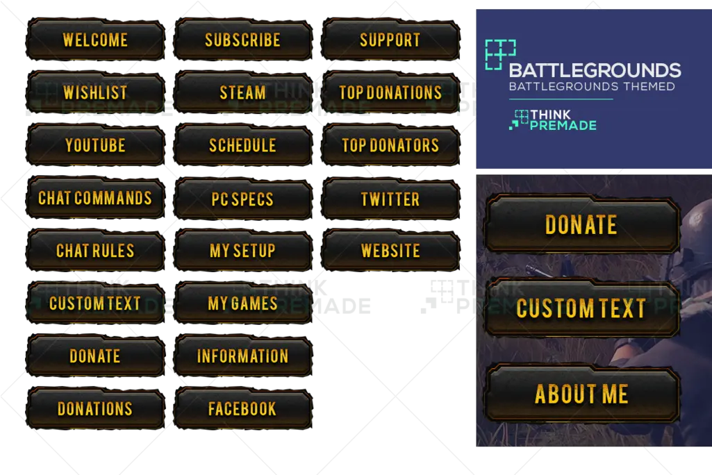 Twitch Panels Label Png Player Unknown Battlegrounds Png