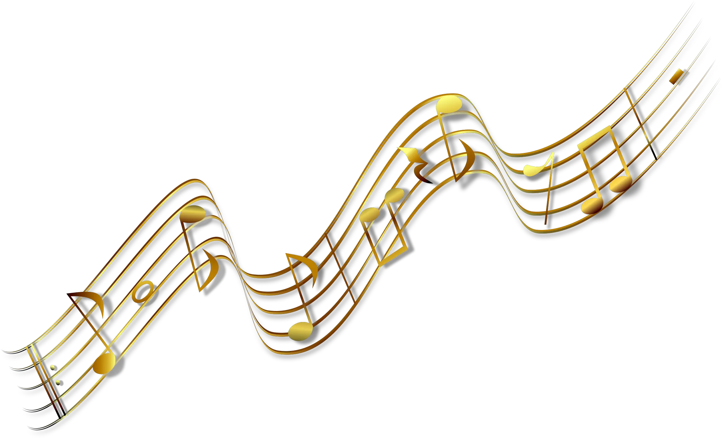 Free Music Staff Transparent Background Gold Music Notes Clipart Png Music Lines Png png