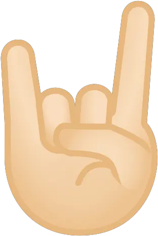 Sign Of The Horns Light Skin Tone Icon Emoji Meaning Png Horns Png