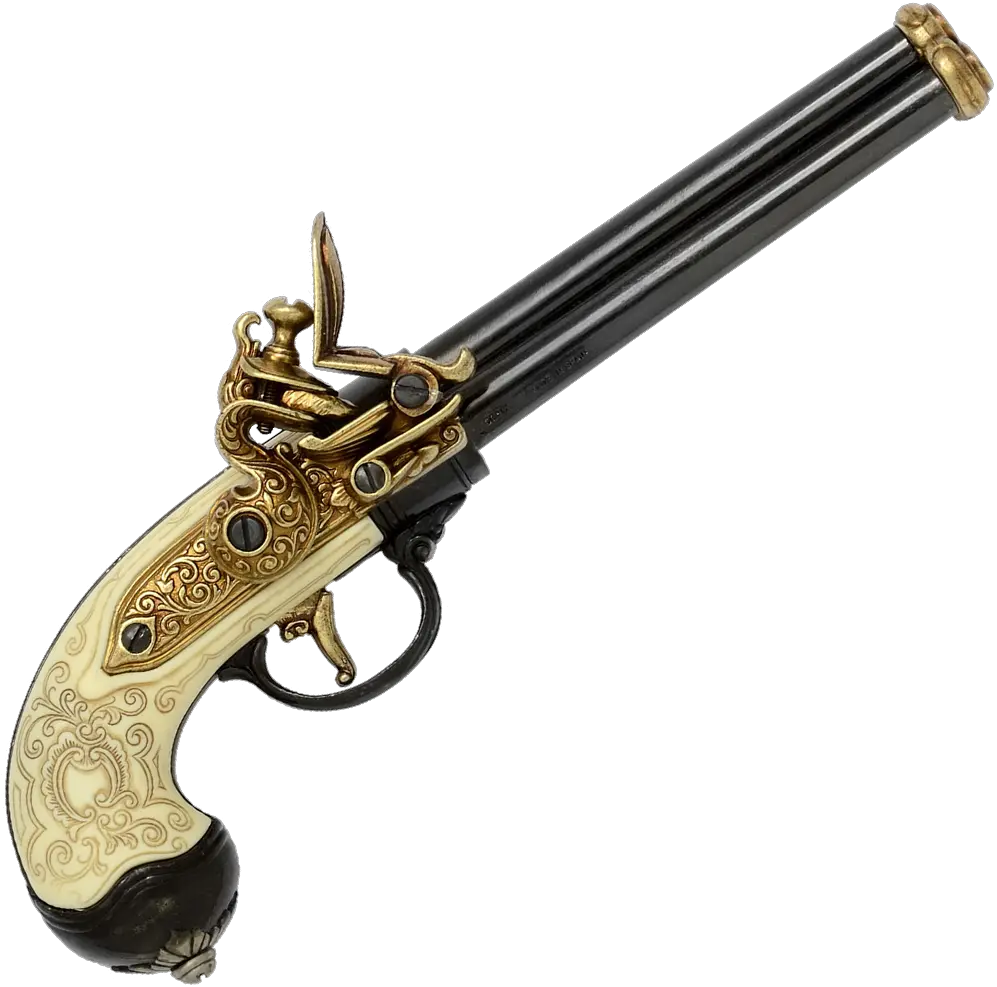 Three Cannon Pistol Manufactured By Lorenzoni Italy 1680 Png Pistol Png