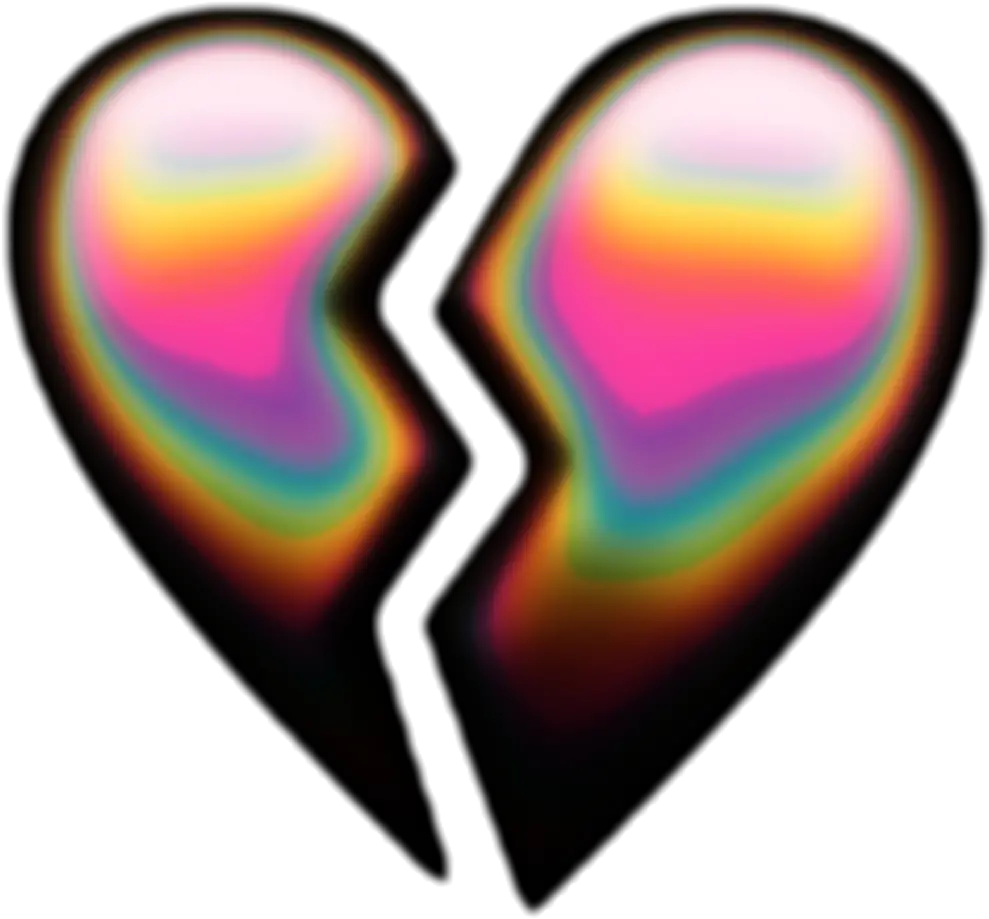 Heart Png Heart Emoji Holographic Brokenheart Freetoedit Heart Emoji Broken Heart Hearts Emoji Png