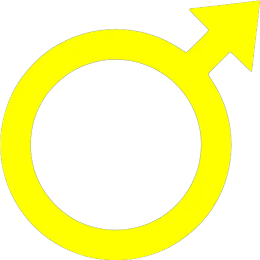 Yellow Male Icon Free Yellow Gender Icons Male Yellow Icon Png Sex Symbol Icon