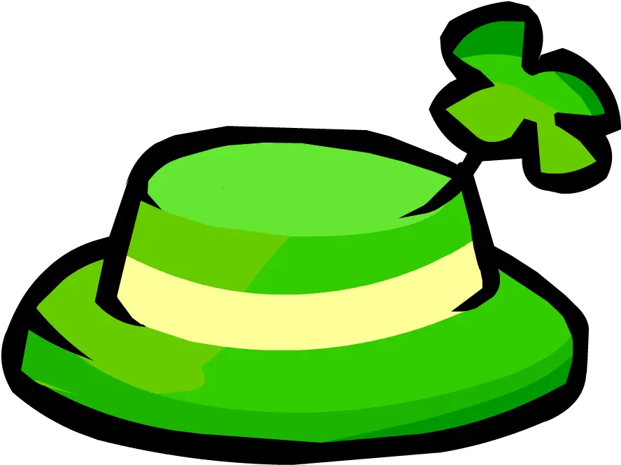 Shamrock Hat Saint Patrick Day Items Club Penguin Png Fedora Transparent Background