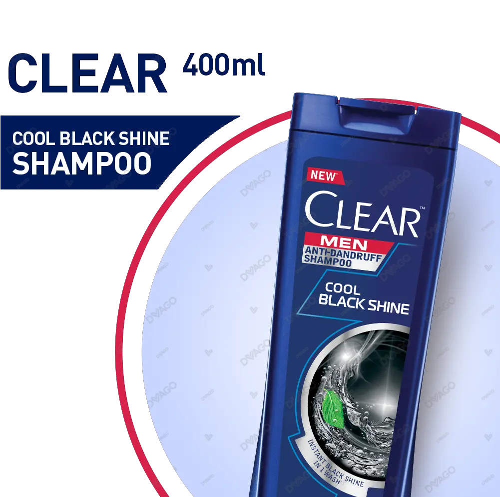 Clear Men Anti Dandruff Shampoo Cool Black Shine 400ml Clear Cool Black Shine Png Shine Transparent