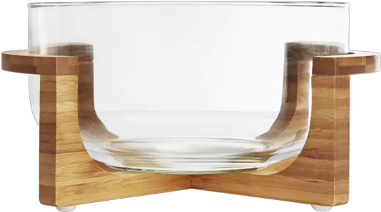 Bay Glass Salad Bowl With Stand Coffee Table Png Salad Bowl Png