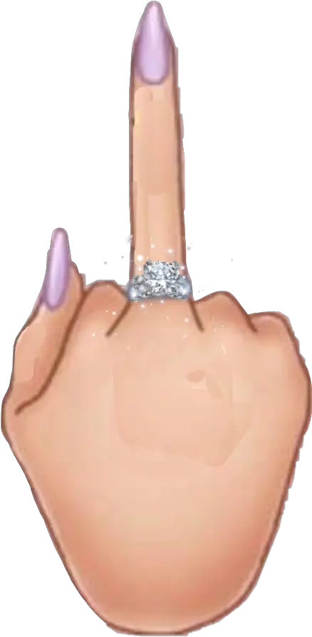 Emoji Finger Fuckoff Diamond Ring Ring Png Ring Emoji Png