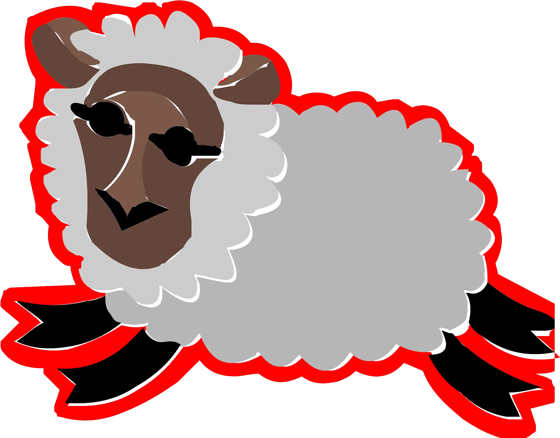 Sheep Icon With A Red Outline Clipart Language Png Sheep Icon