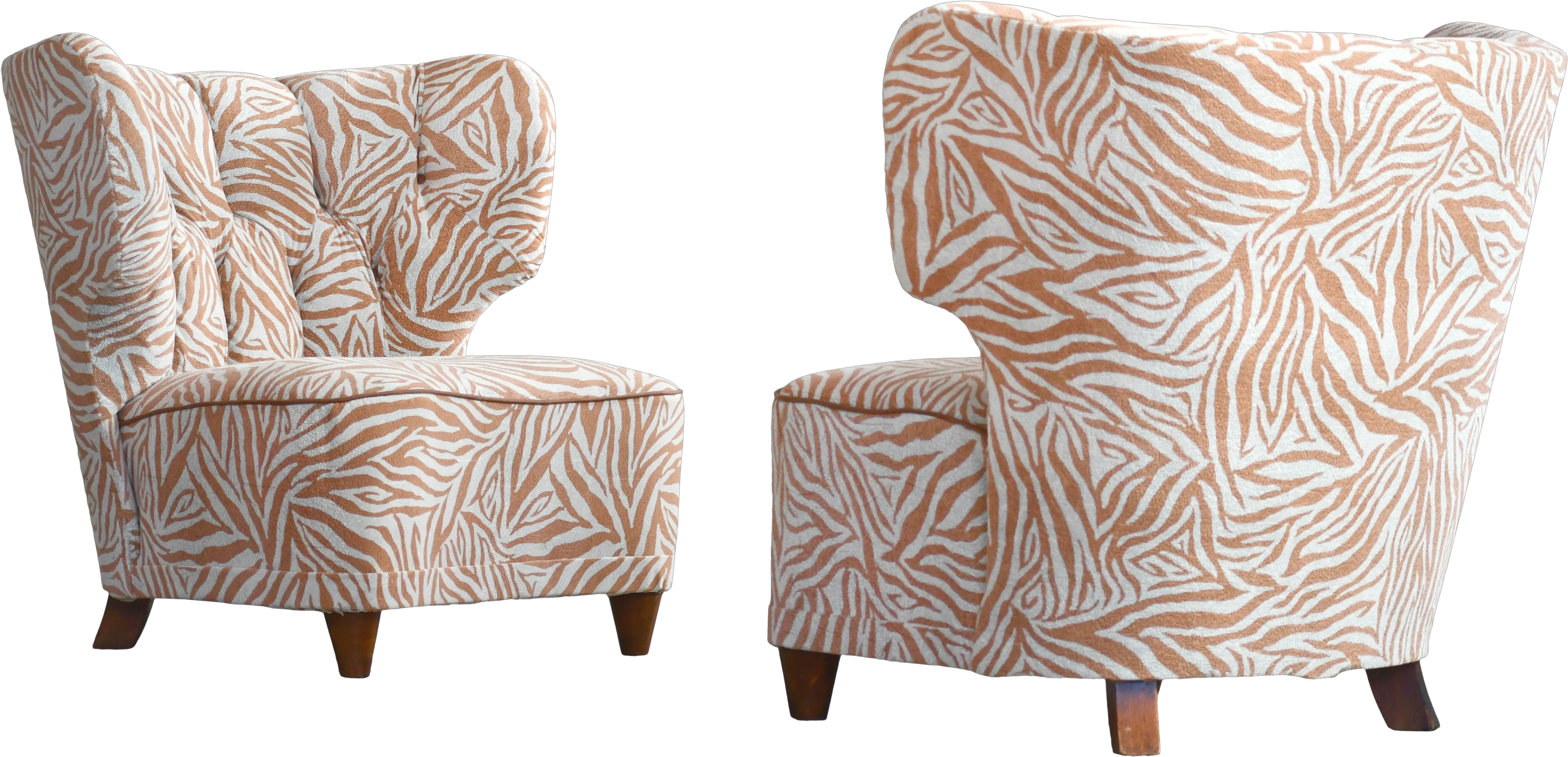 Rare Pair Of 1940s Easy Lounge Or Wingback Png Carl Icon