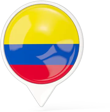 White Pointer With Flag Illustration Of Colombia Bandera De Colombia Redonda Png Vector Colombia Map Png