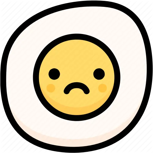 Emoji Emotion Expression Face Sad Fried Egg Clipart Png Egg Emoji Png