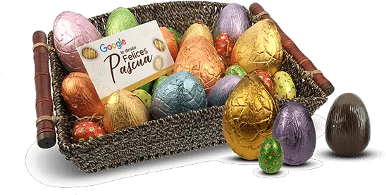 Easter Basket With Chocolate Eggs Gift Basket Png Easter Basket Transparent