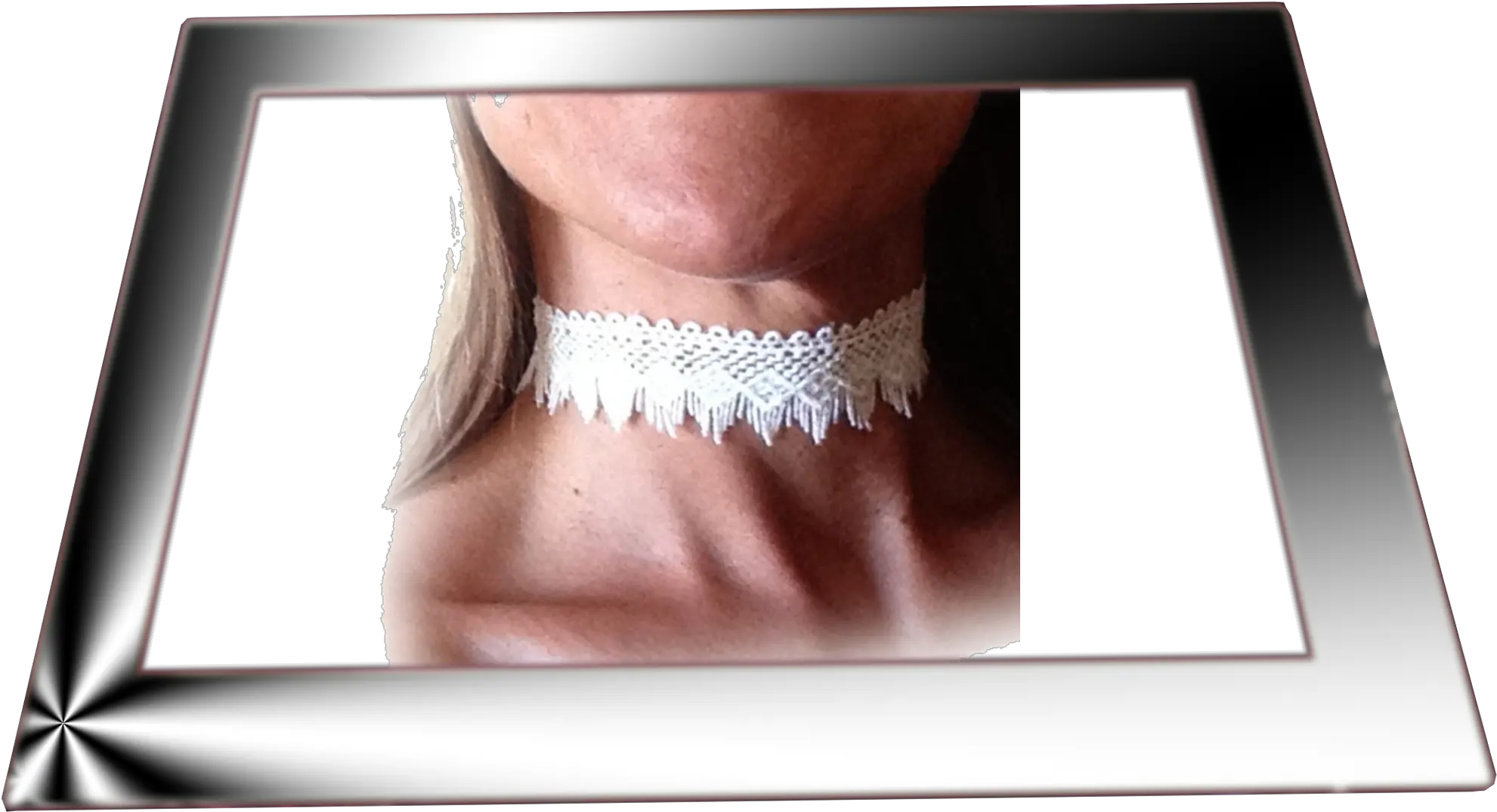 Beautiful White Lace Choker Necklace Choker Png Choker Png