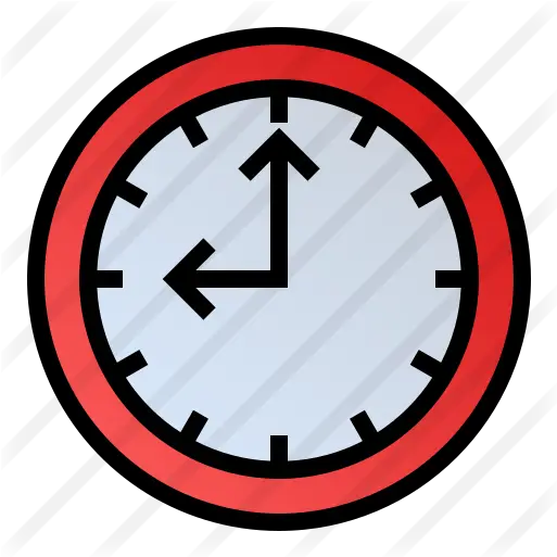 Free Vector Icons Of Clock Time Management 24 Hours Png Red Clock Icon