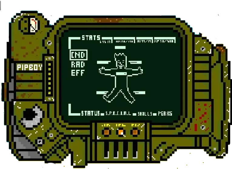Fallout Pipboy Pixelart Template Pip Boy Fallout Pixel Art Png Pip Boy Png