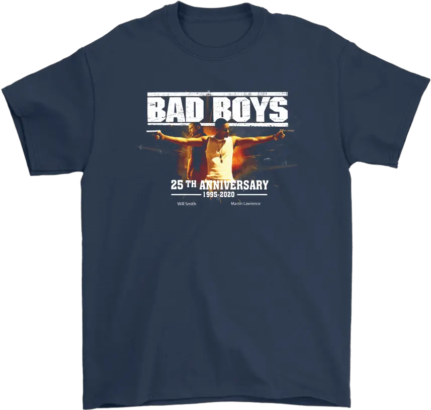 Bad Boys 25th Anniversary 1995 2020 Will Smith Martin Navy Blue Shirt Color Combination Png Will Smith Transparent
